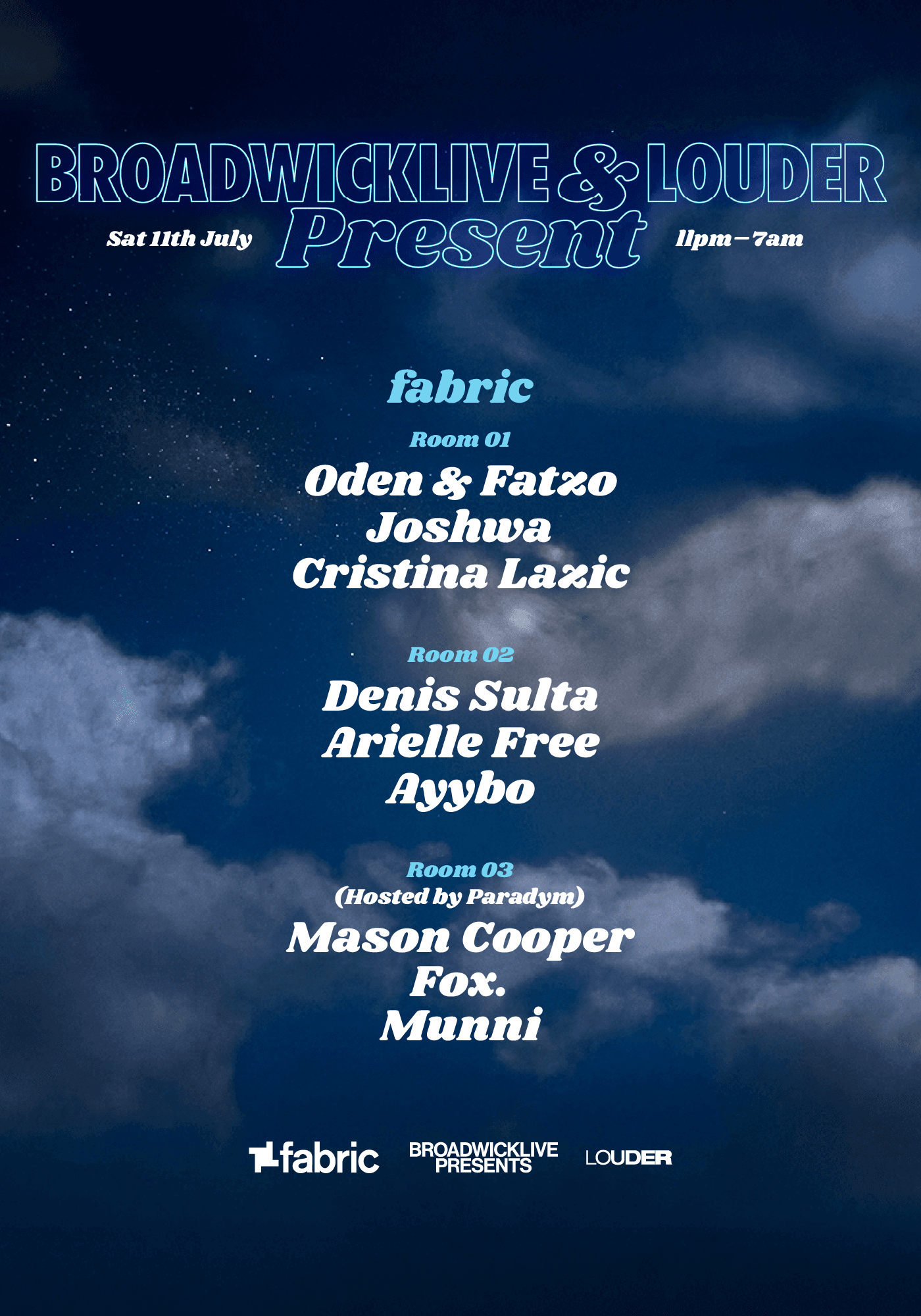 Oden & Fatzo, Denis Sulta, Joshwa, Cristina Lazic, Arielle Free, Mason Cooper + more at Fabric London