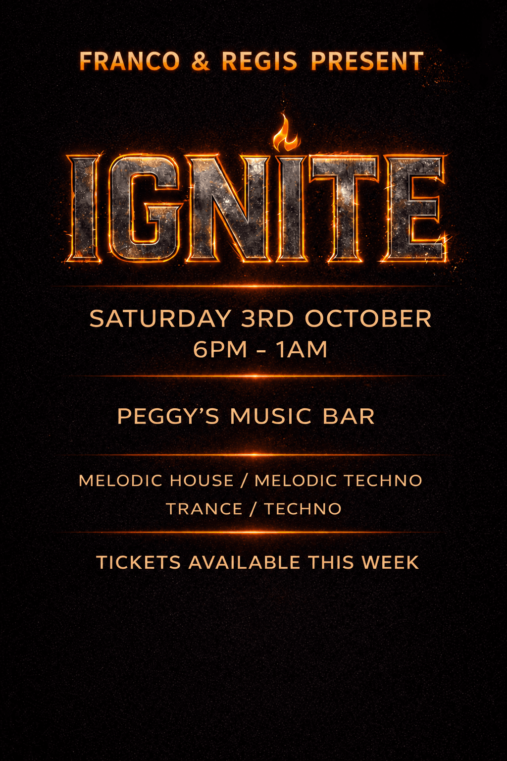 IGNITE at Peggy Sues Music Bar