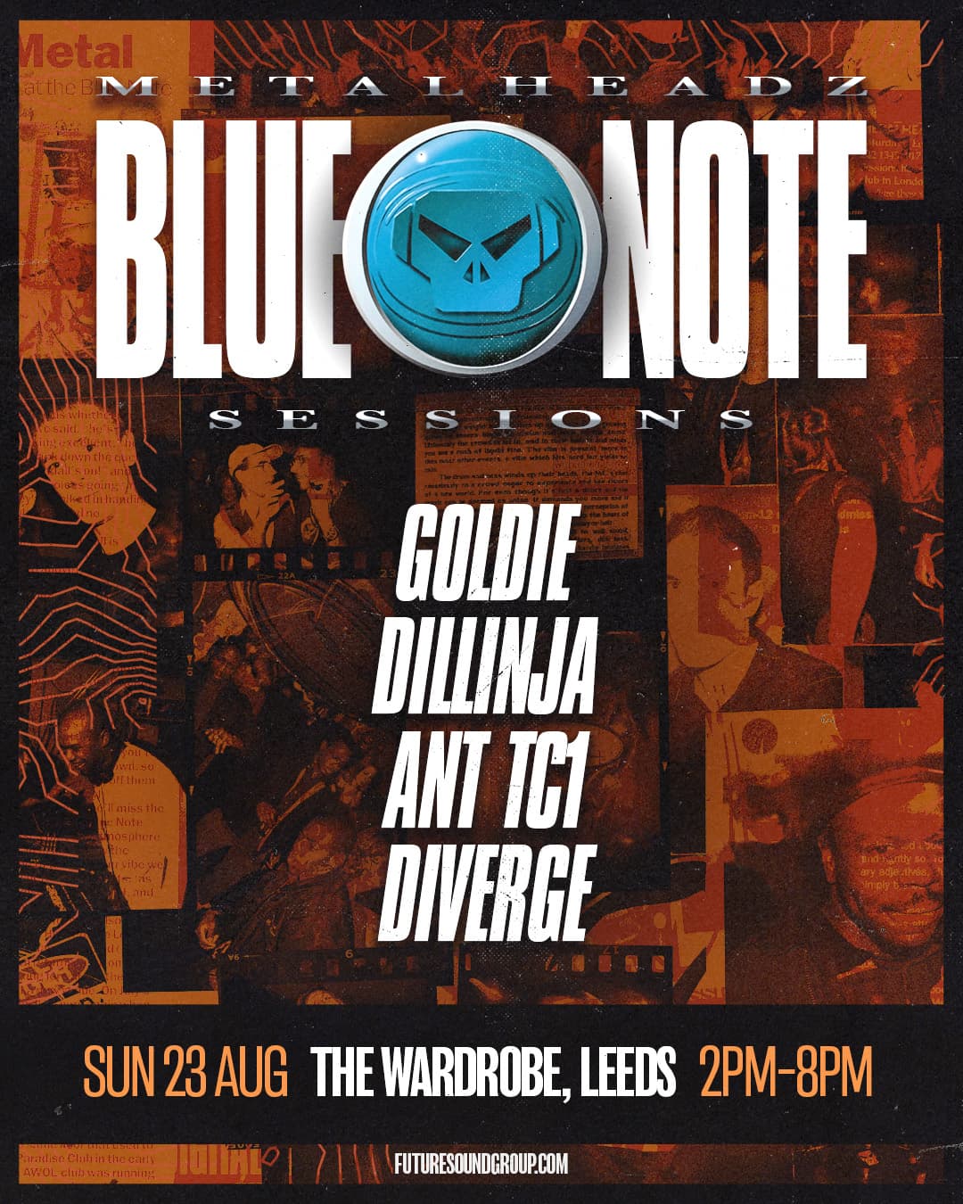 Metalheadz Blue Note Sessions | Goldie, Dillinja, Ant TC1 & Diverge at The Wardrobe Leeds