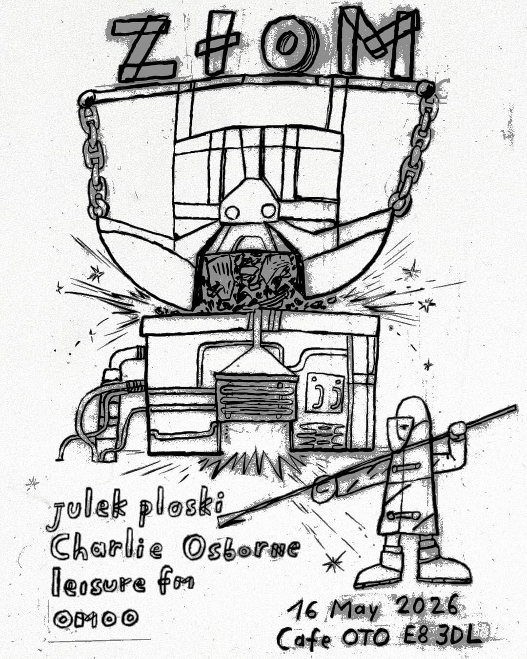 Złom with julek ploski, Charlie Osborne, leisure fm, omoo at Cafe OTO