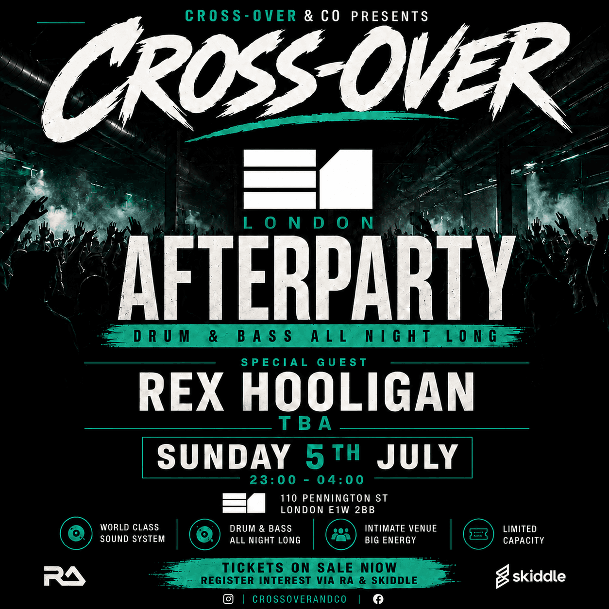 [CANCELLED] Cross-Over & Co presents Afterparty ft Rex Hooligan