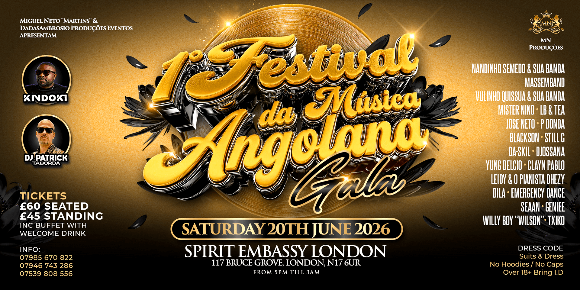 1st Angolan Music Festival in the United Kingdom at Spirit Embassy London