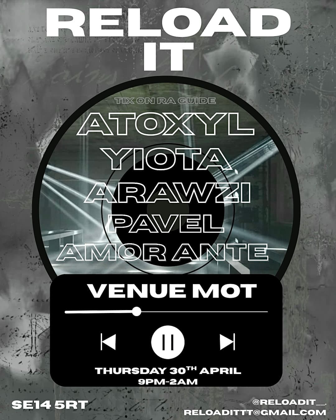 Reload it at Venue MOT