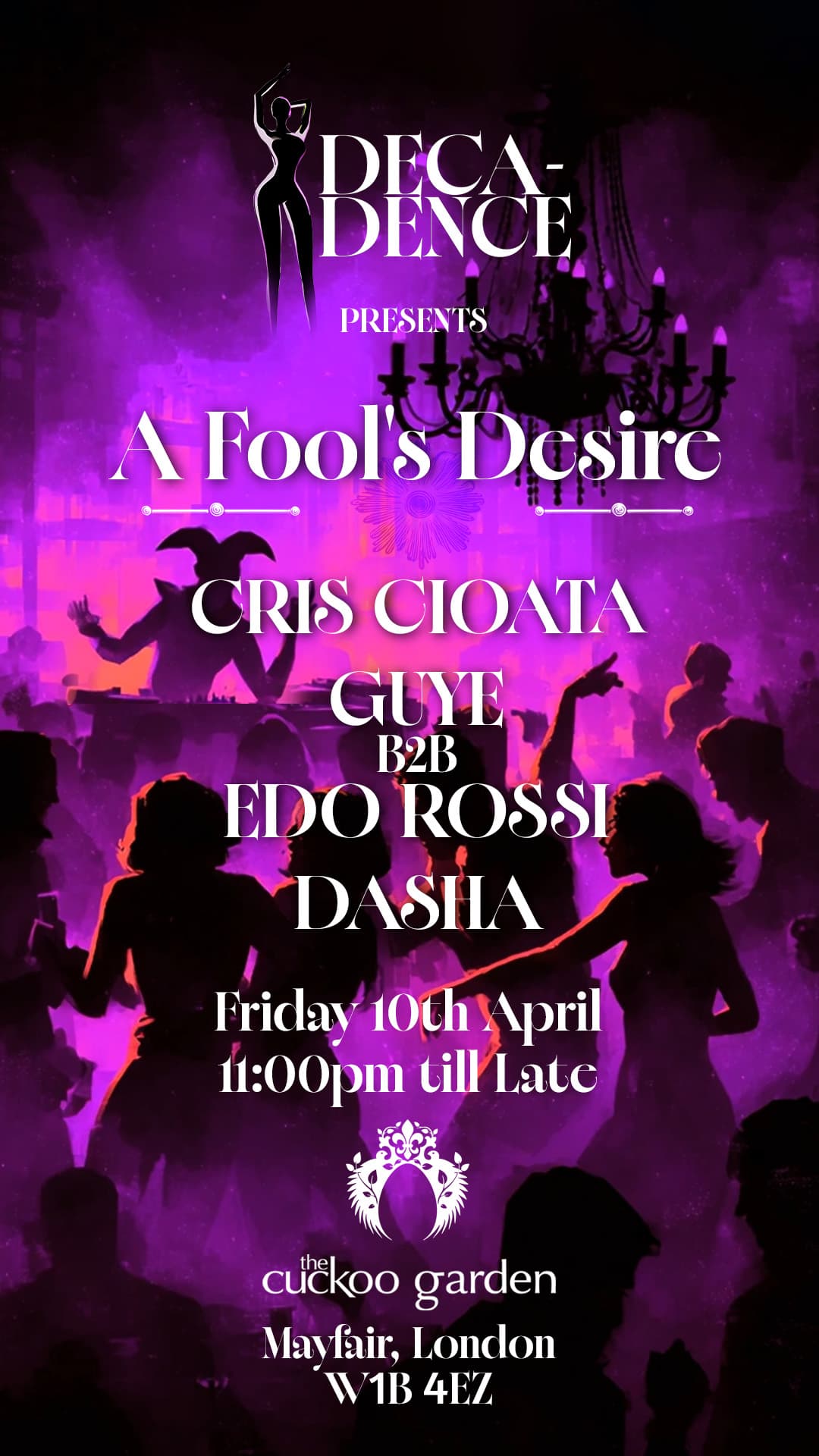 Decadence presents: A Fool's Desire at The Cuckoo Club