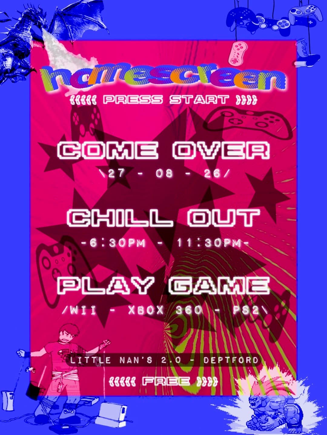 homescreen: press start