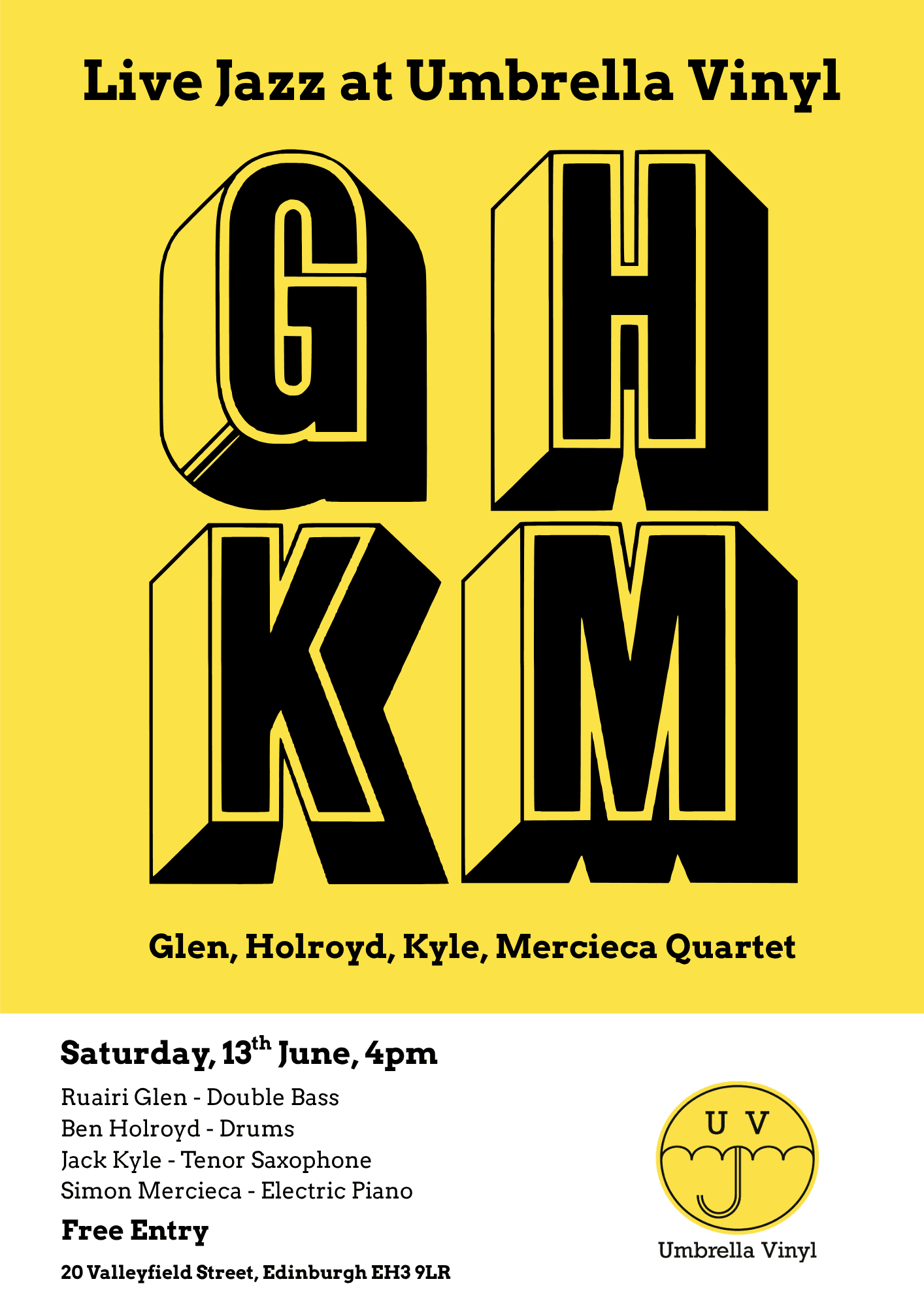 Glen Holroyd Kyle Mercieca Quartet - live jazz