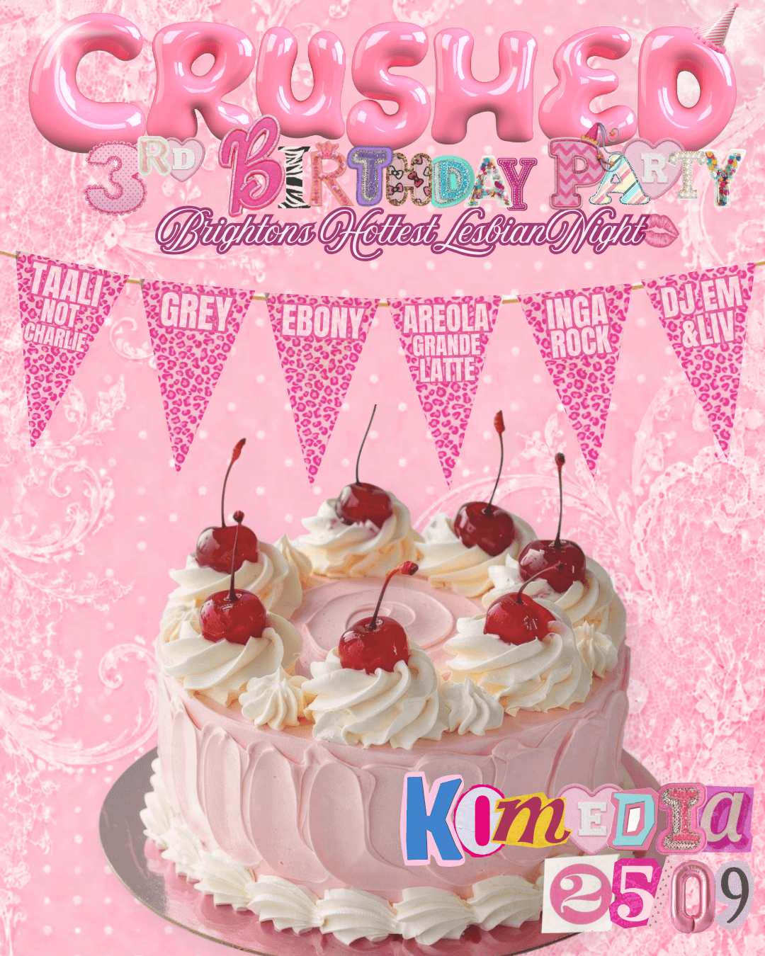 Crushed: 3rd Bday Party at Komedia Brighton