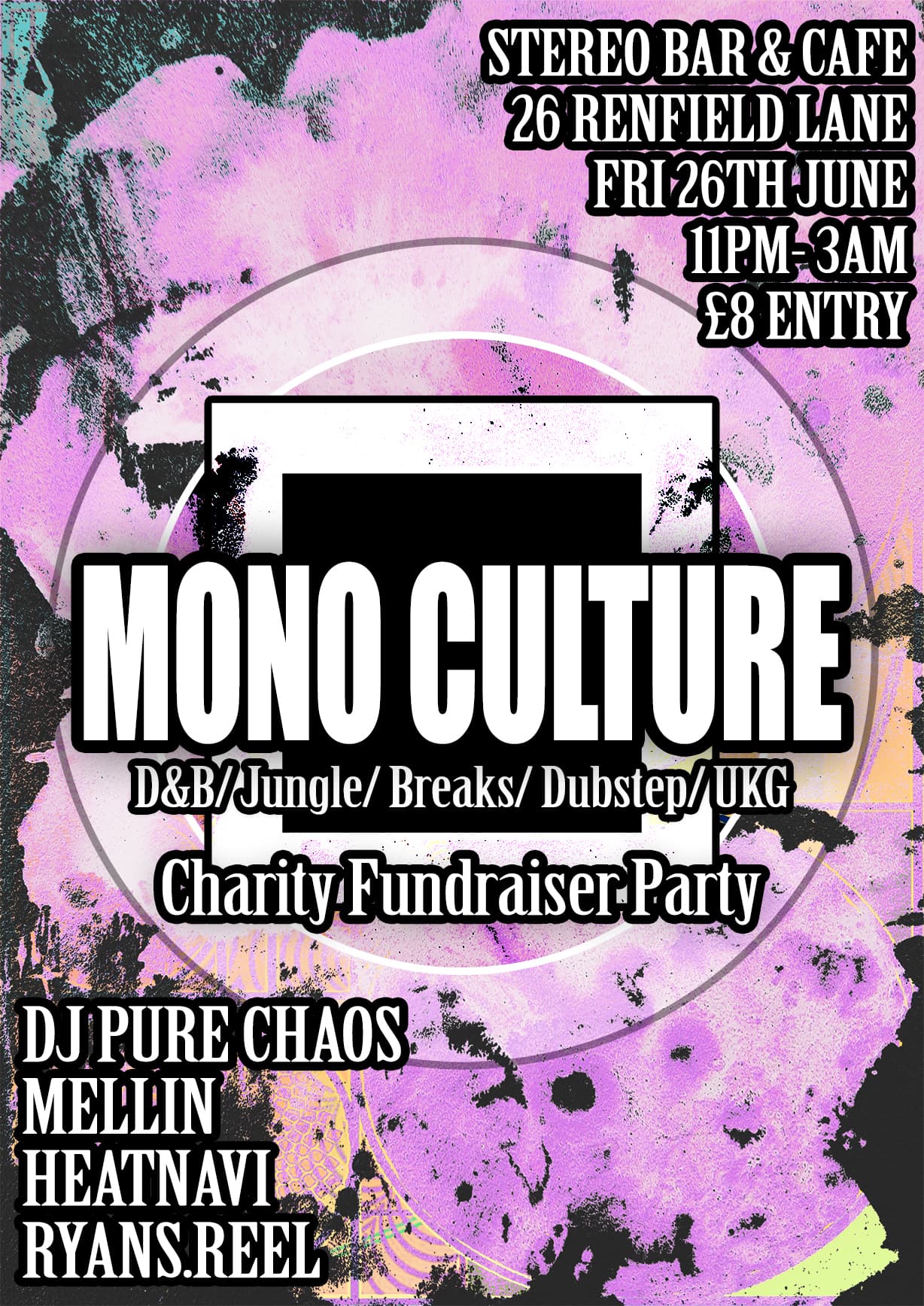 Mono Culture fundraiser party at Stereo, UK