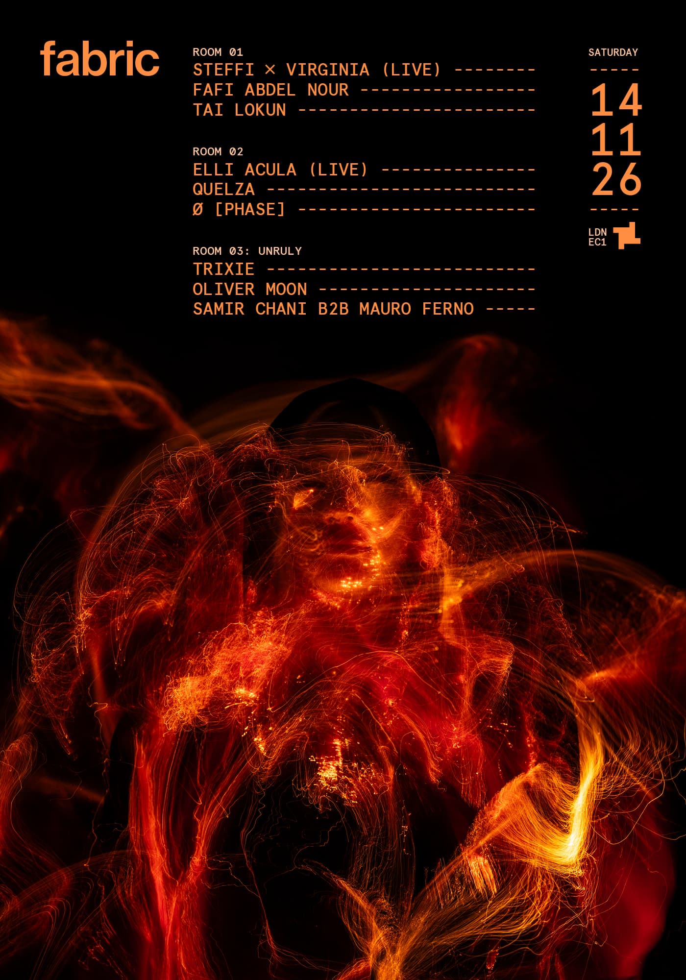 fabric: Steffi x Virginia (Live), Elli Acula (Live), Quelza, Fafi Abdel Nour, Ø [Phase]