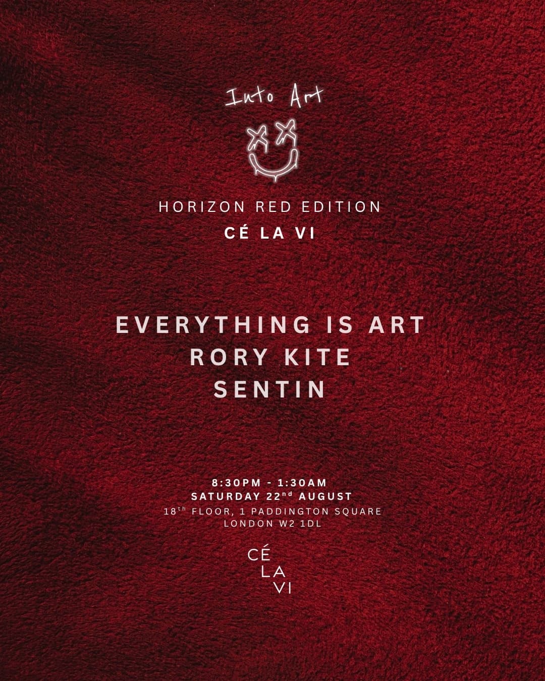 INTO ART: Horizon Red Edition at CÉ LA VI