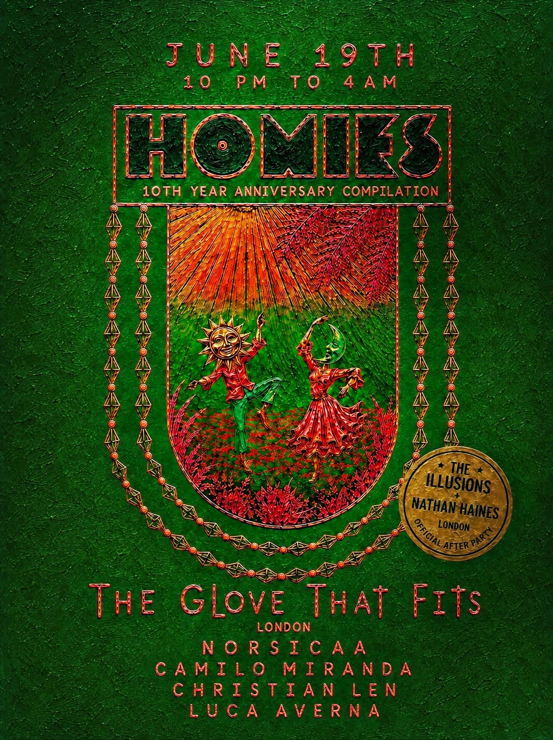 Homies - London Balearic Solstice - 10th Anniversary Compilation Tour at The Glove That Fits
