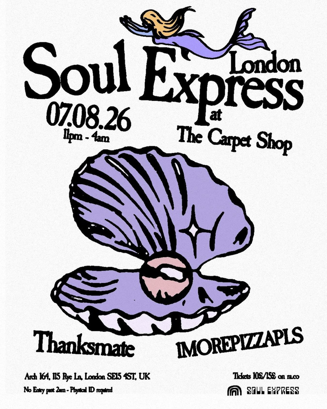 Soul Express London with ThanksMate + 1MOREPIZZAPLS at The Carpet Shop