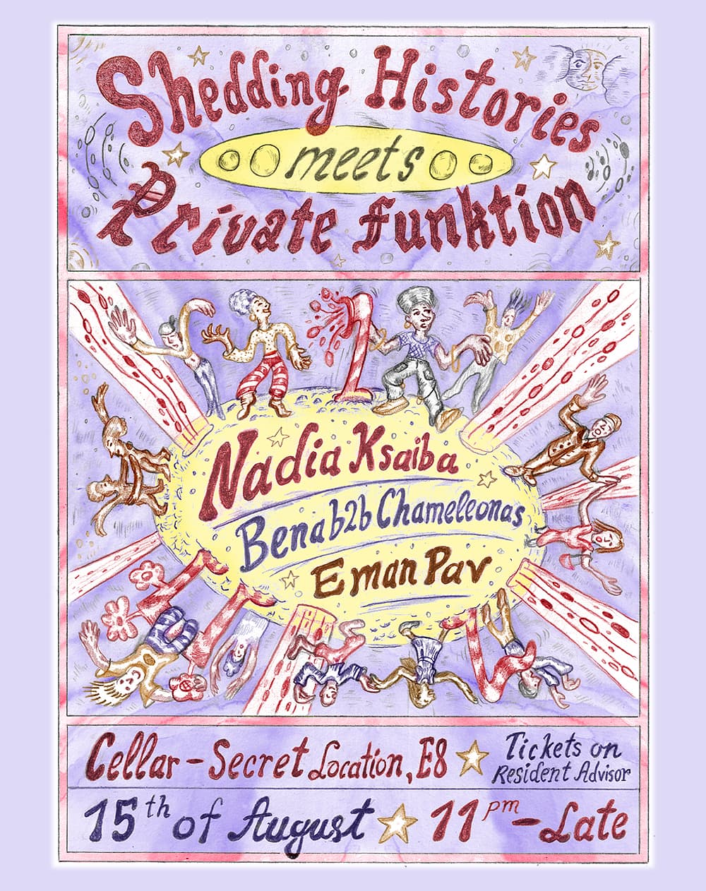 Shedding Histories x Private Funktion: Nadia Ksaiba, Bena b2b Chameleonas & Eman Pav at Cellar
