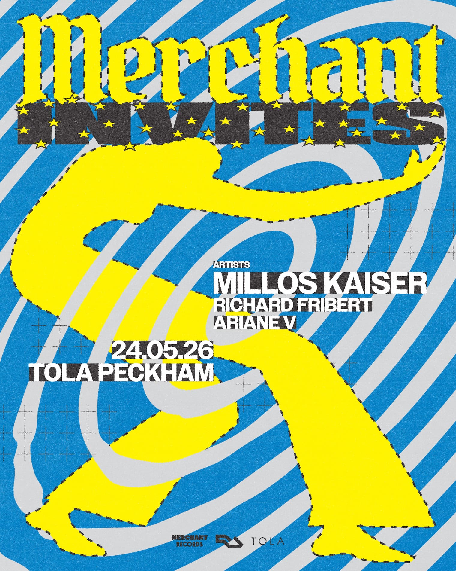 Merchant invites Millos Kaiser, Richard Fribert & Ariane V at Tola