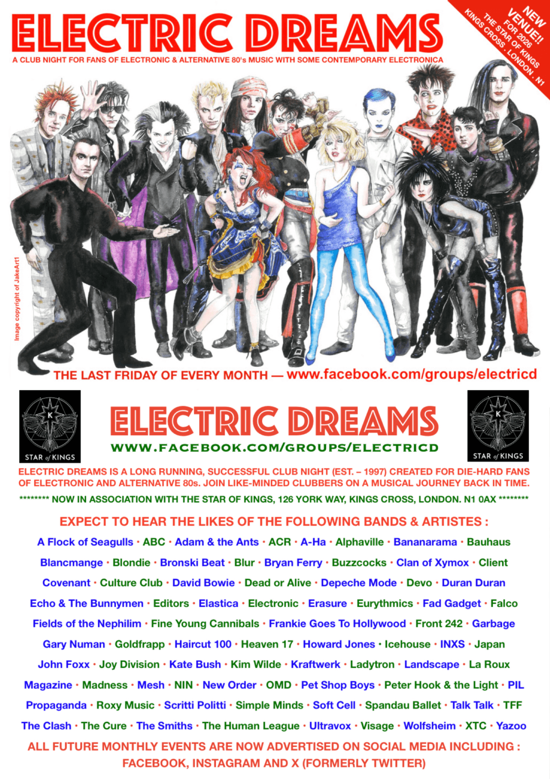 ELECTRIC DREAMS (electronic / alternative music club night) at Start Of Kings