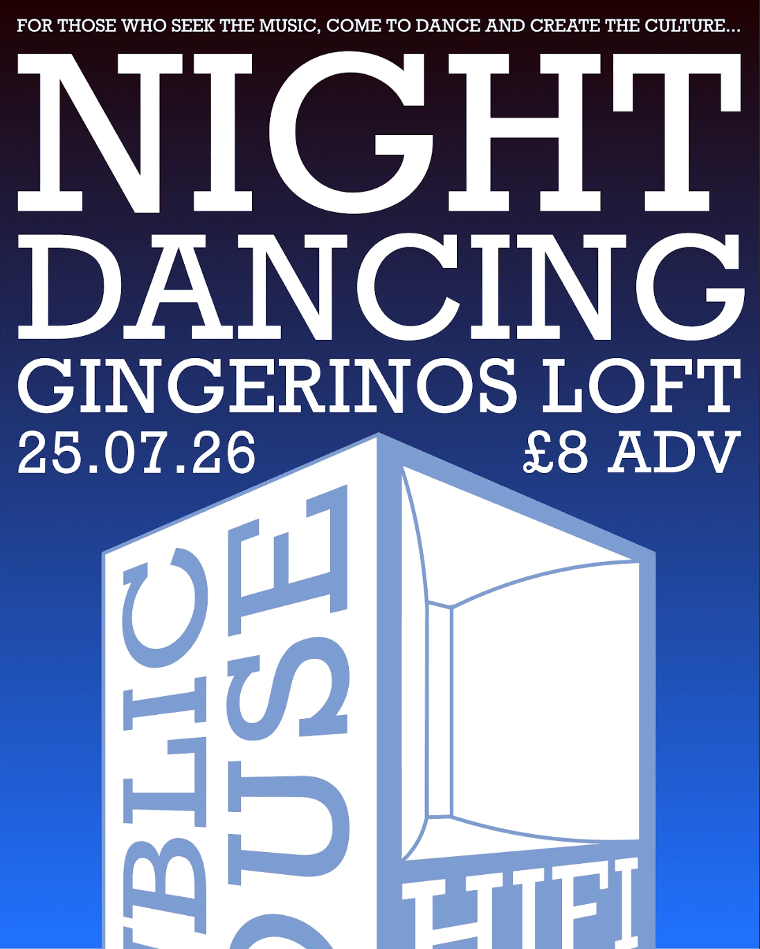 Public House Hifi presents Night Dancing at Gingerino's Pizza