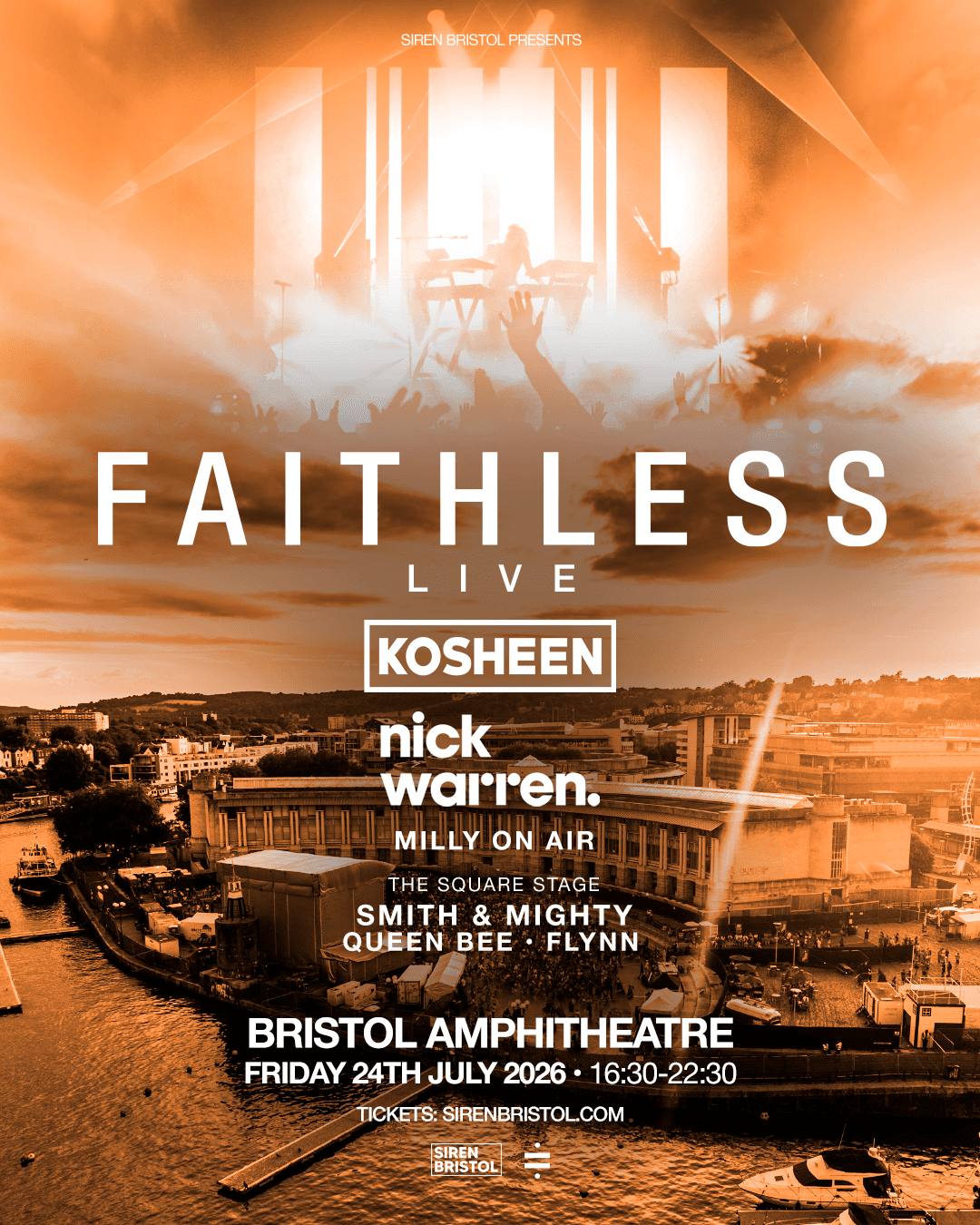 Faithless [LIVE] on Bristol Harbourside - Siren at Bristol Amphitheatre And Waterfront Square