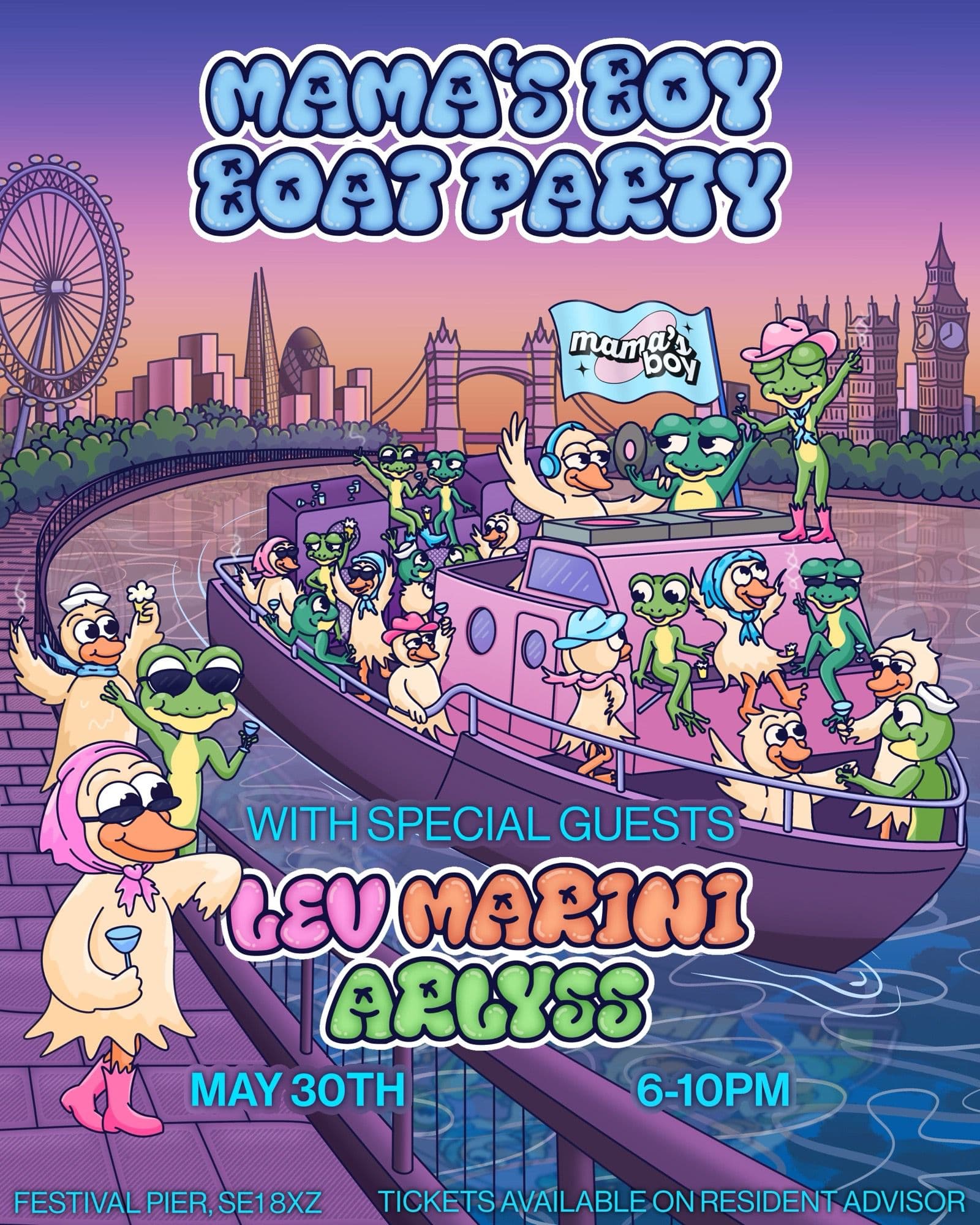 Mama's Boy: Boat Party at Festival Pier