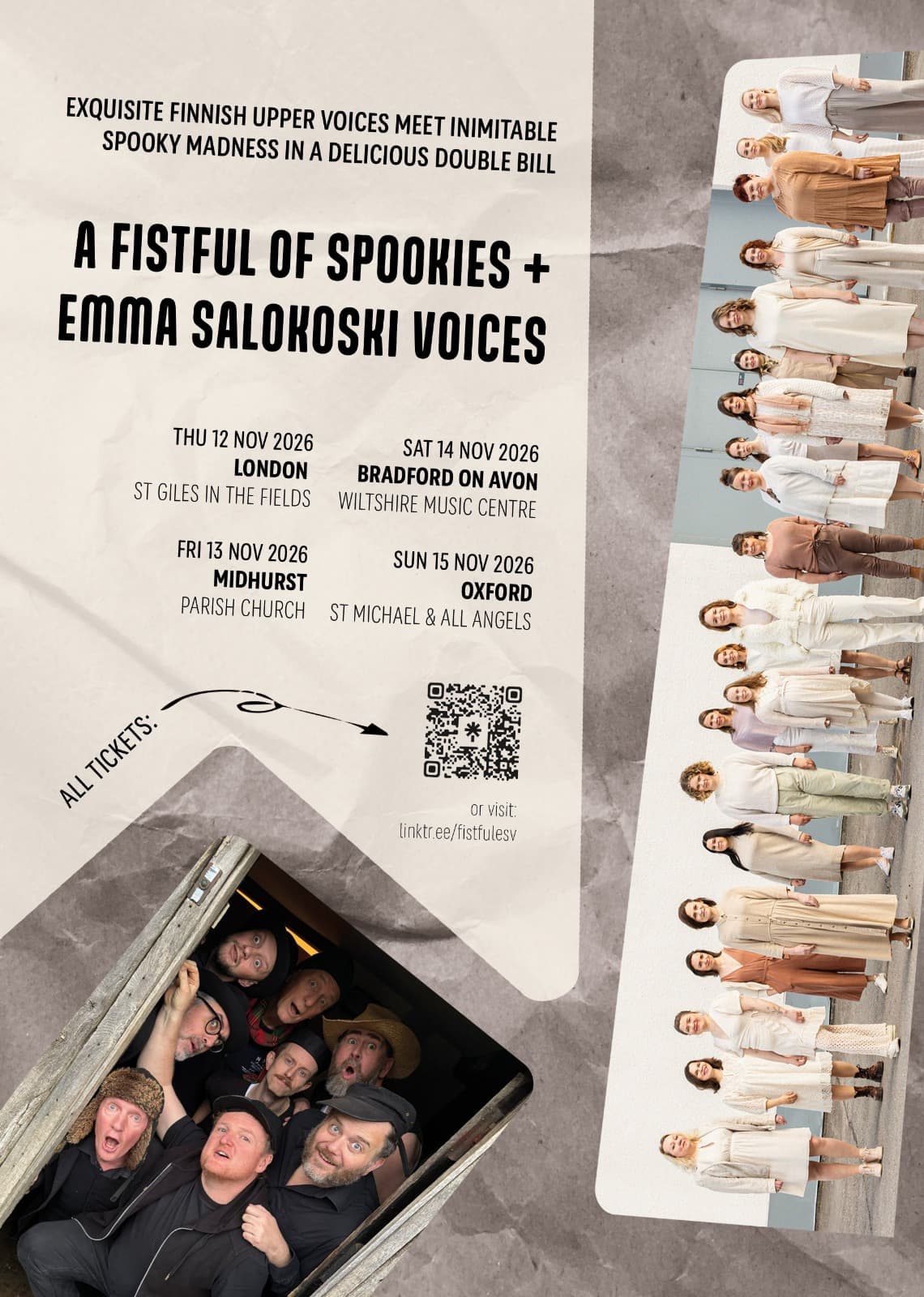A FISTFUL OF SPOOKIES  & EMMA SALOKOSKI VOICES (FINLAND) at St Giles in the Fields
