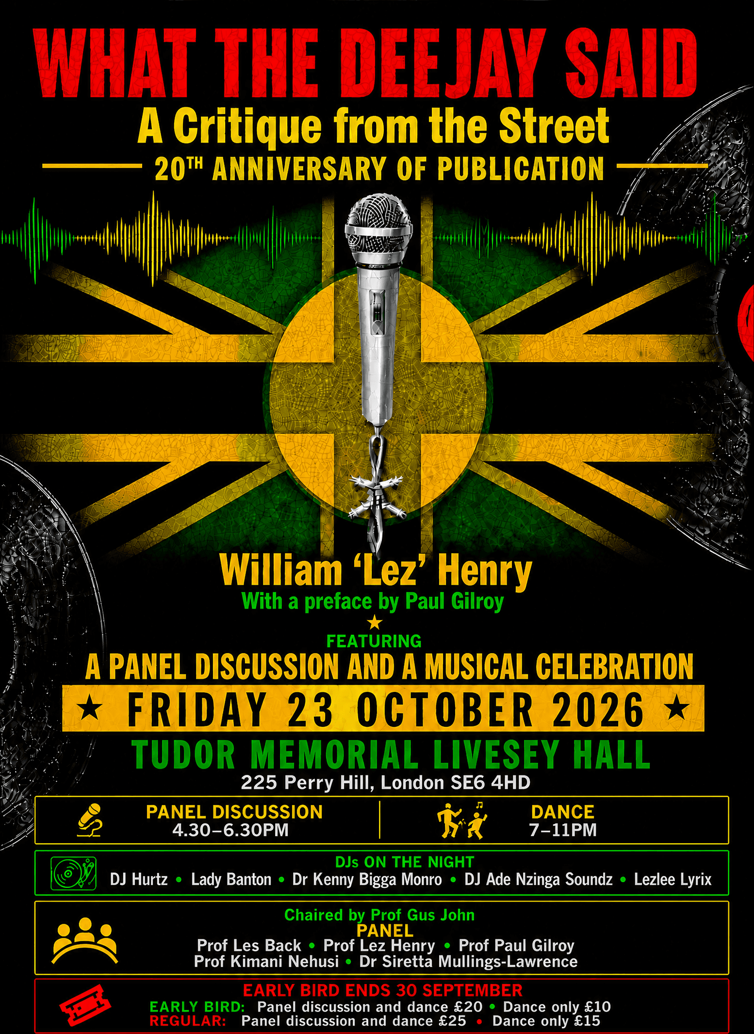 WHAT THE DEEJAY SAID 20th Anniversary of Publication Event at Tudor Memorial Livesey Hall
