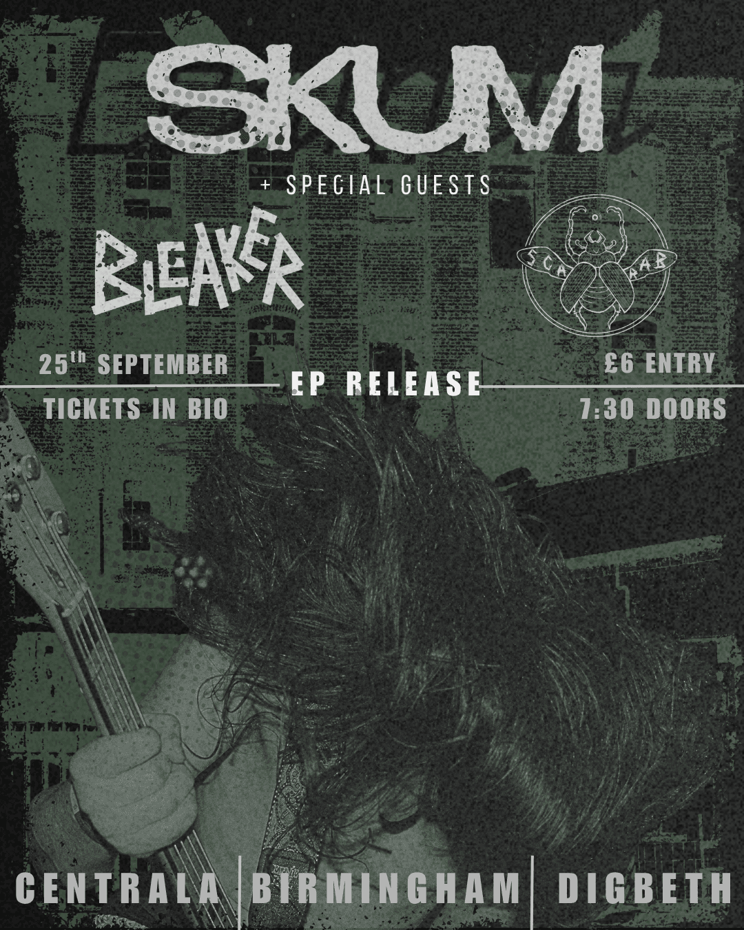 Skum (EP Launch) + Support from Scarab & Bleaker at Centrala
