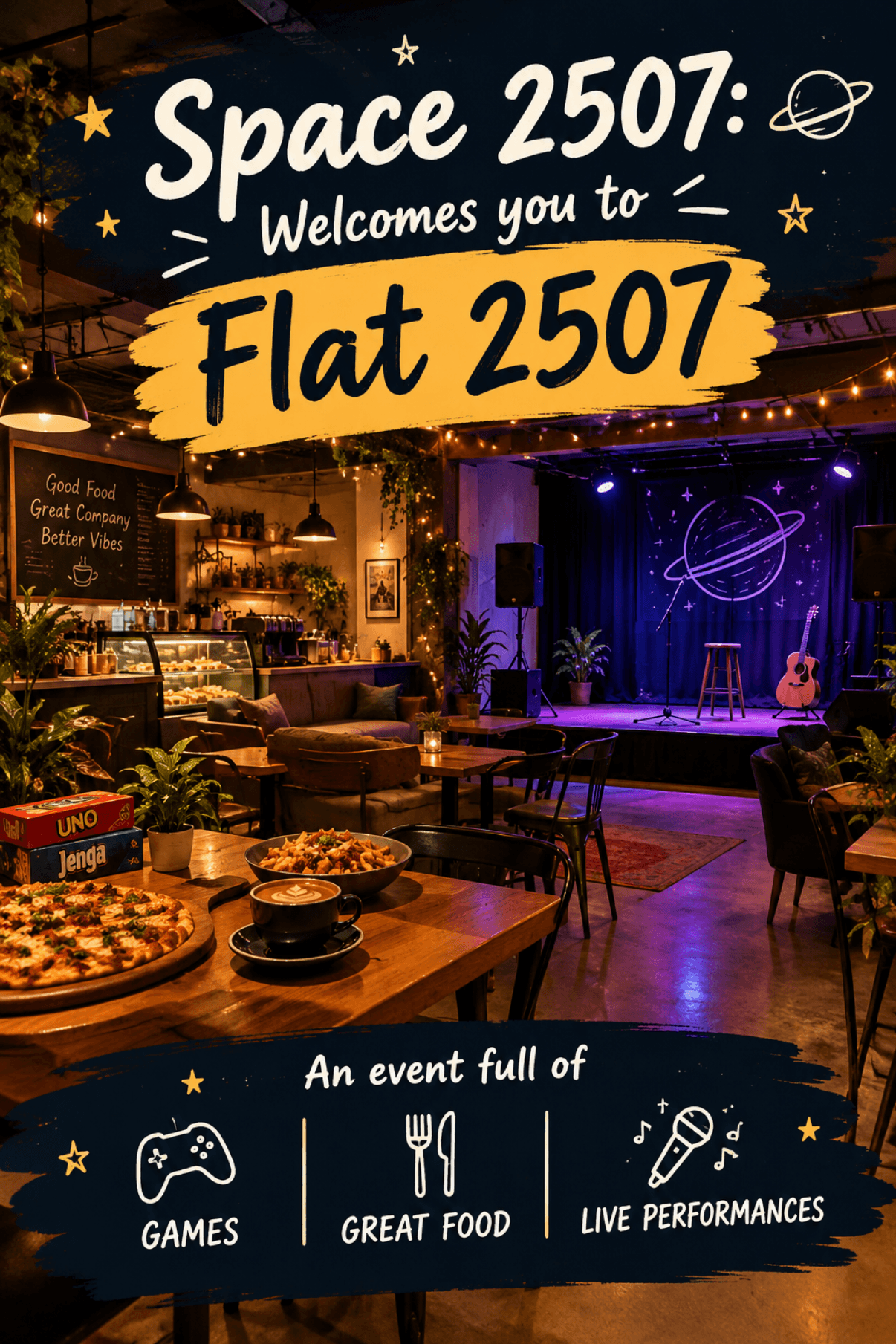 Upcoming event poster at Arome Cafe Tooting