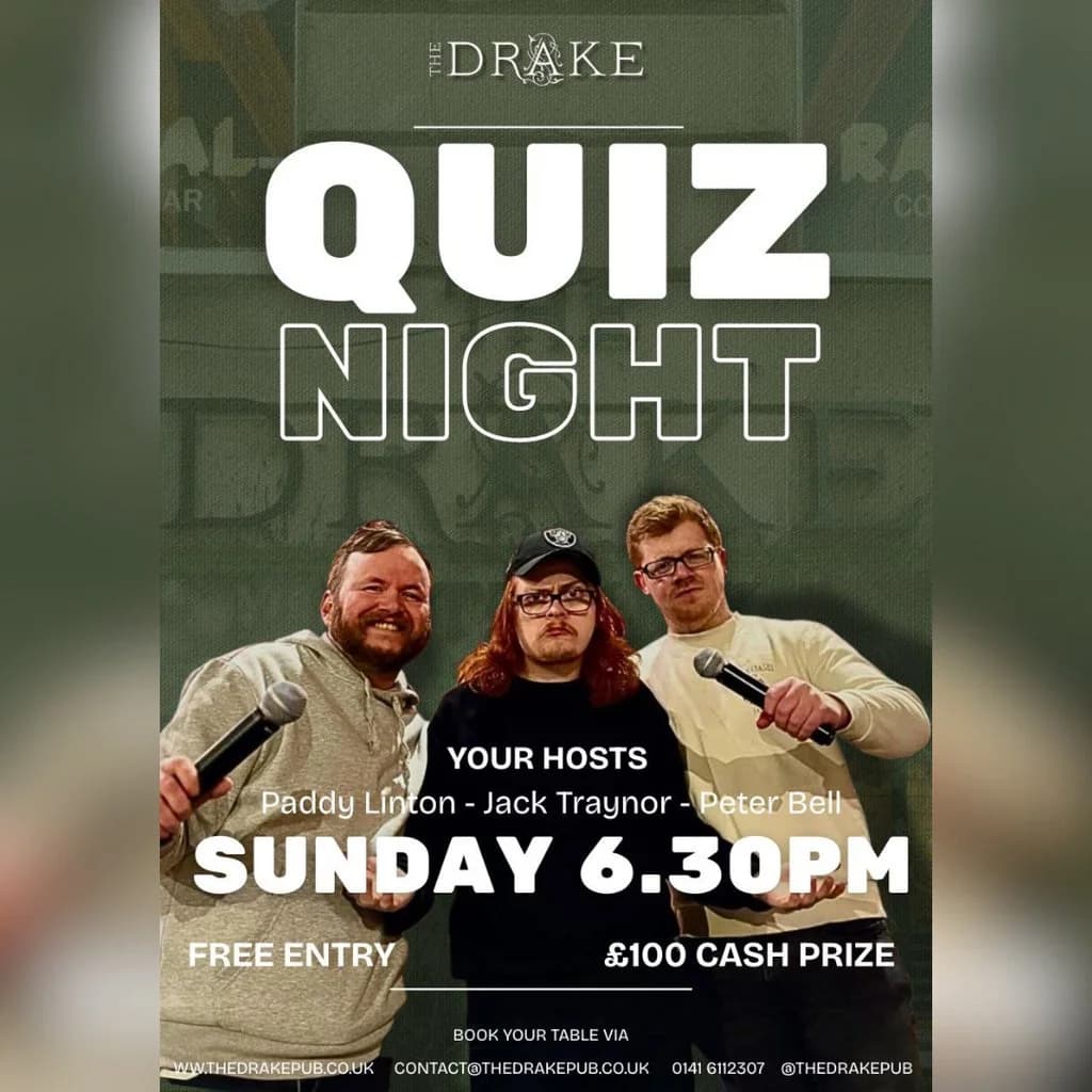 Sunday Night Pub Quiz @ The Drake