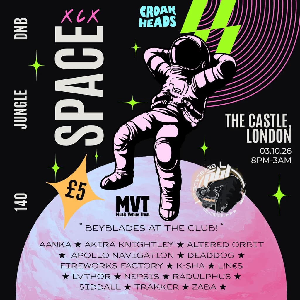 Croakheads does space xcx at the castle e1 on 03.10.26