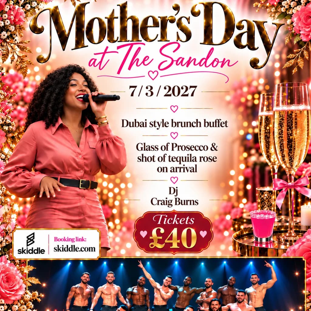 Upcoming event poster at The Sandon Complex