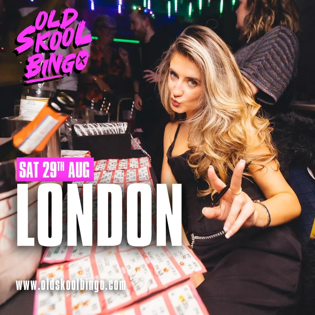 Old Skool Bingo Saturday 29th August London at Duo Clapham