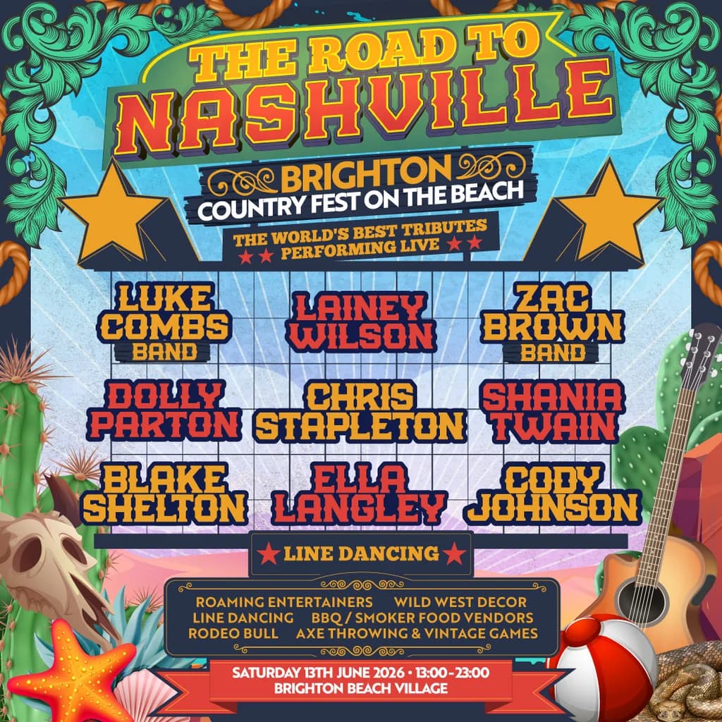 Road to Nashville Outdoor Festival | Brighton Beach Village at Brighton Seafront
