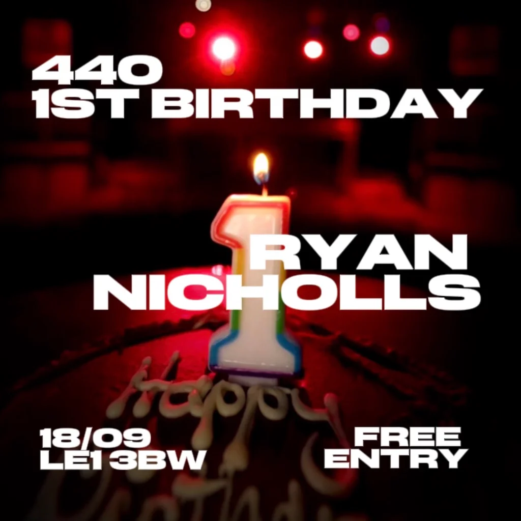 440 1st Birthday | Ryan Nicholls | Free Entry | £4 Drinks at 440 Venue