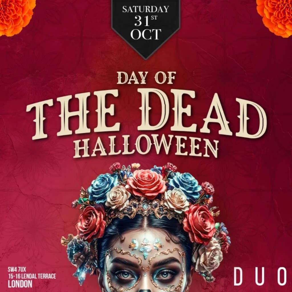 Day of Dead Halloween Party Sat 31st London at Duo Clapham