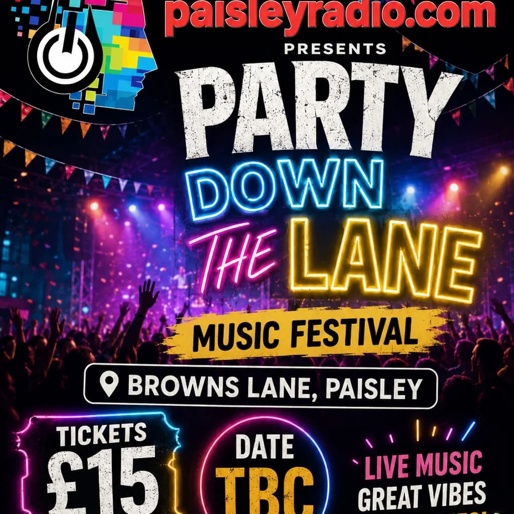 Paisleyradio.com presents, Party down the Lane