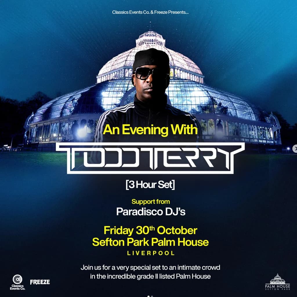 Palm house afterparty featuring Todd Terry & Paradisco