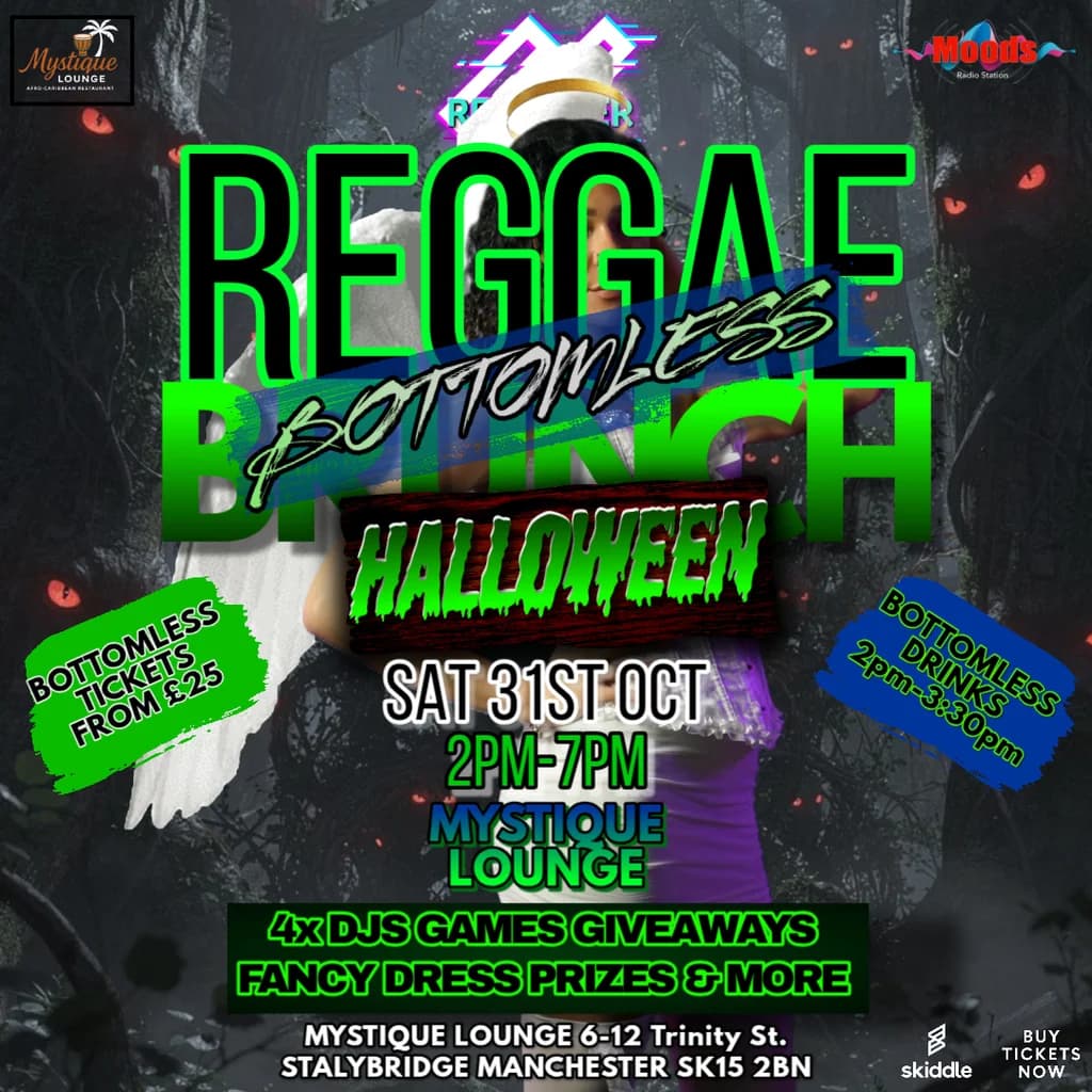 Bottomless Reggae Brunch Halloween special!