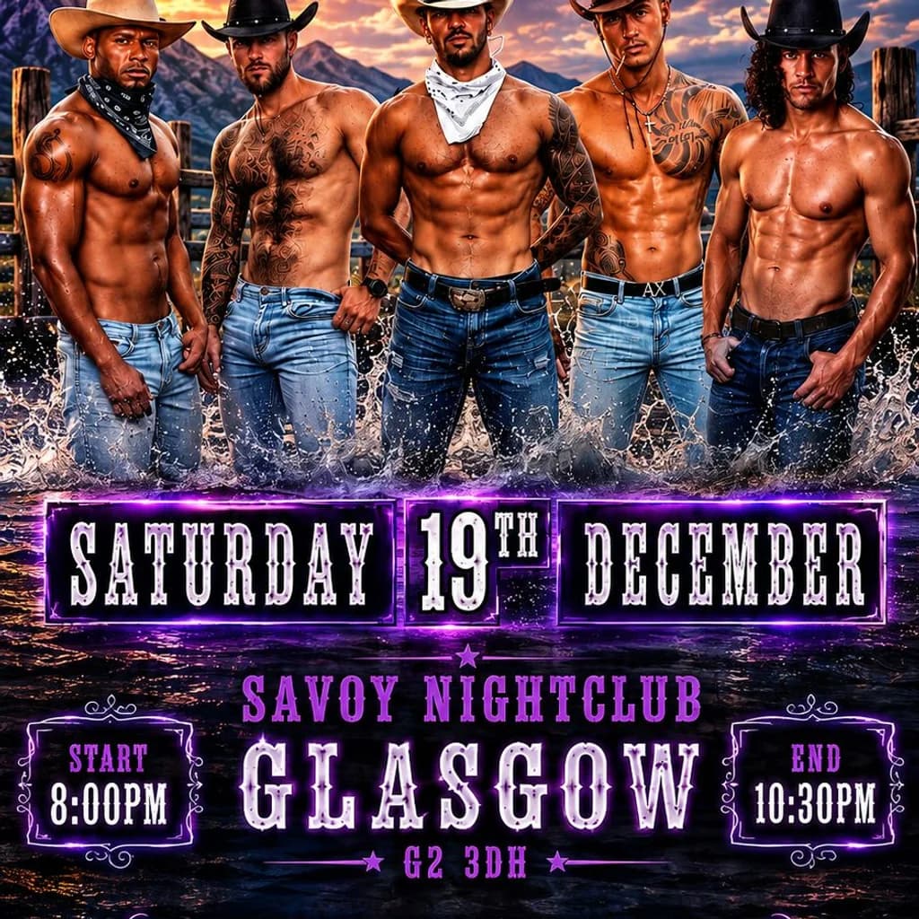 UK Pleasure boys Wet & Wild Tour Glasgow