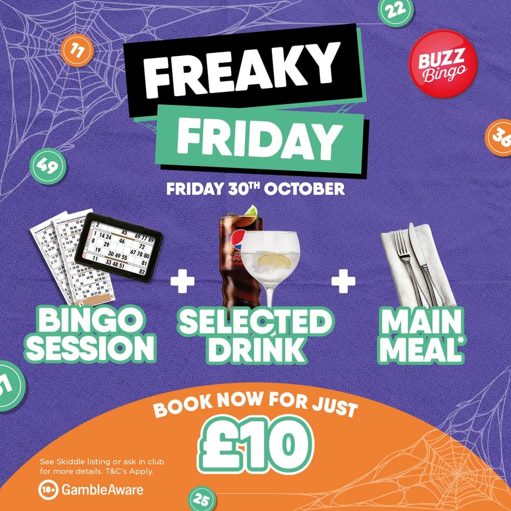 Freaky Friday Bingo 30/10 - Buzz Bingo Sheffield Parkway