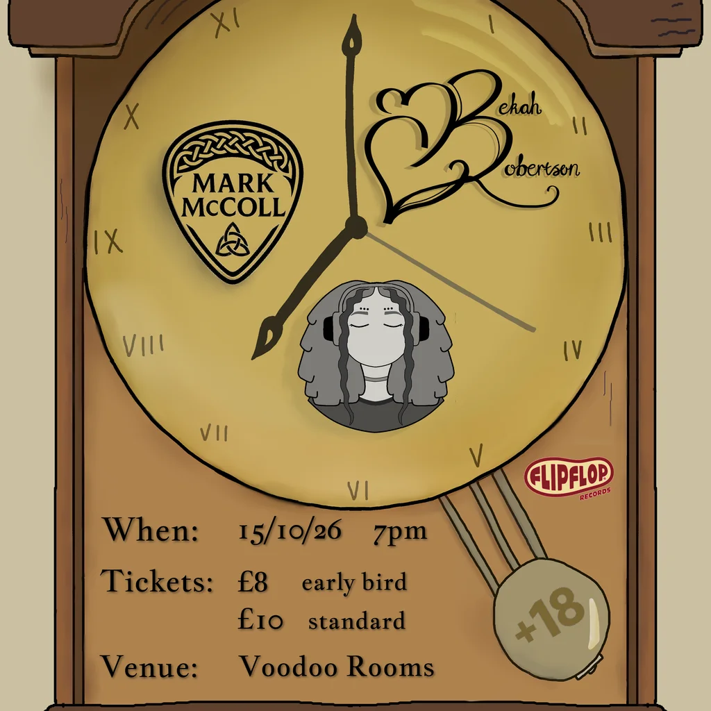 Upcoming event poster at The Voodoo Rooms