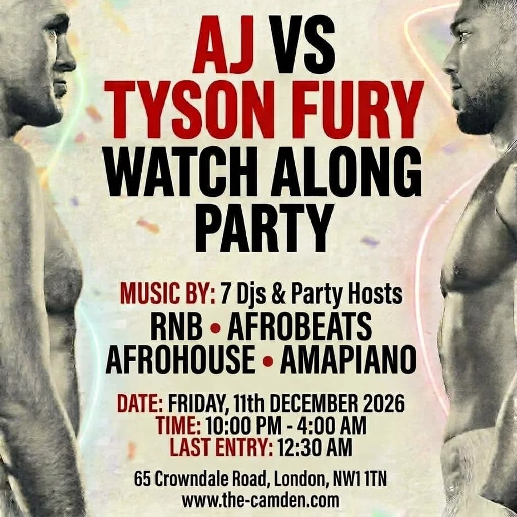 AJ vs Tyson Fury Watch Along | Live Screening & After Party