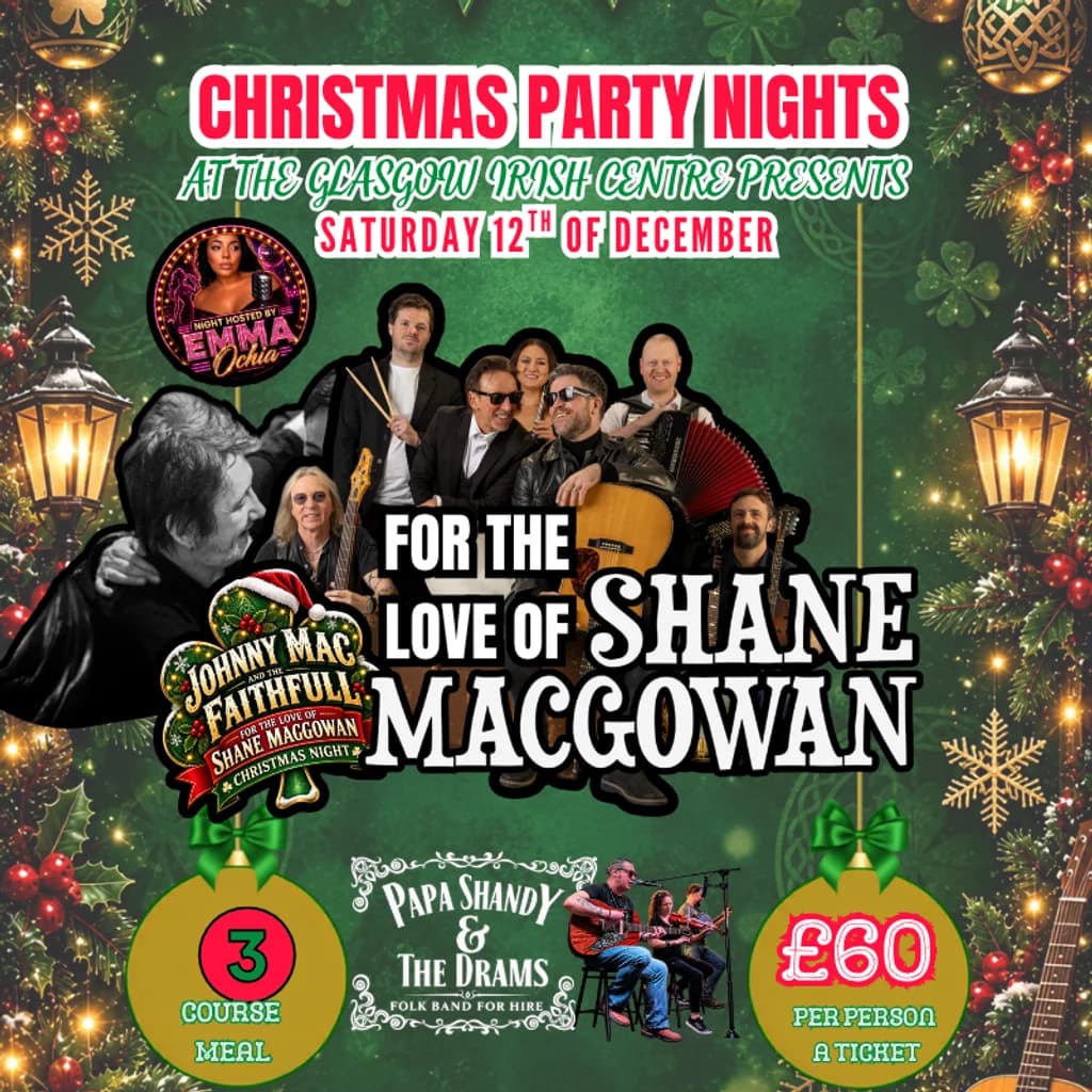 Christmas in the Glasgow Irish Centre Presents Pogues Tribute