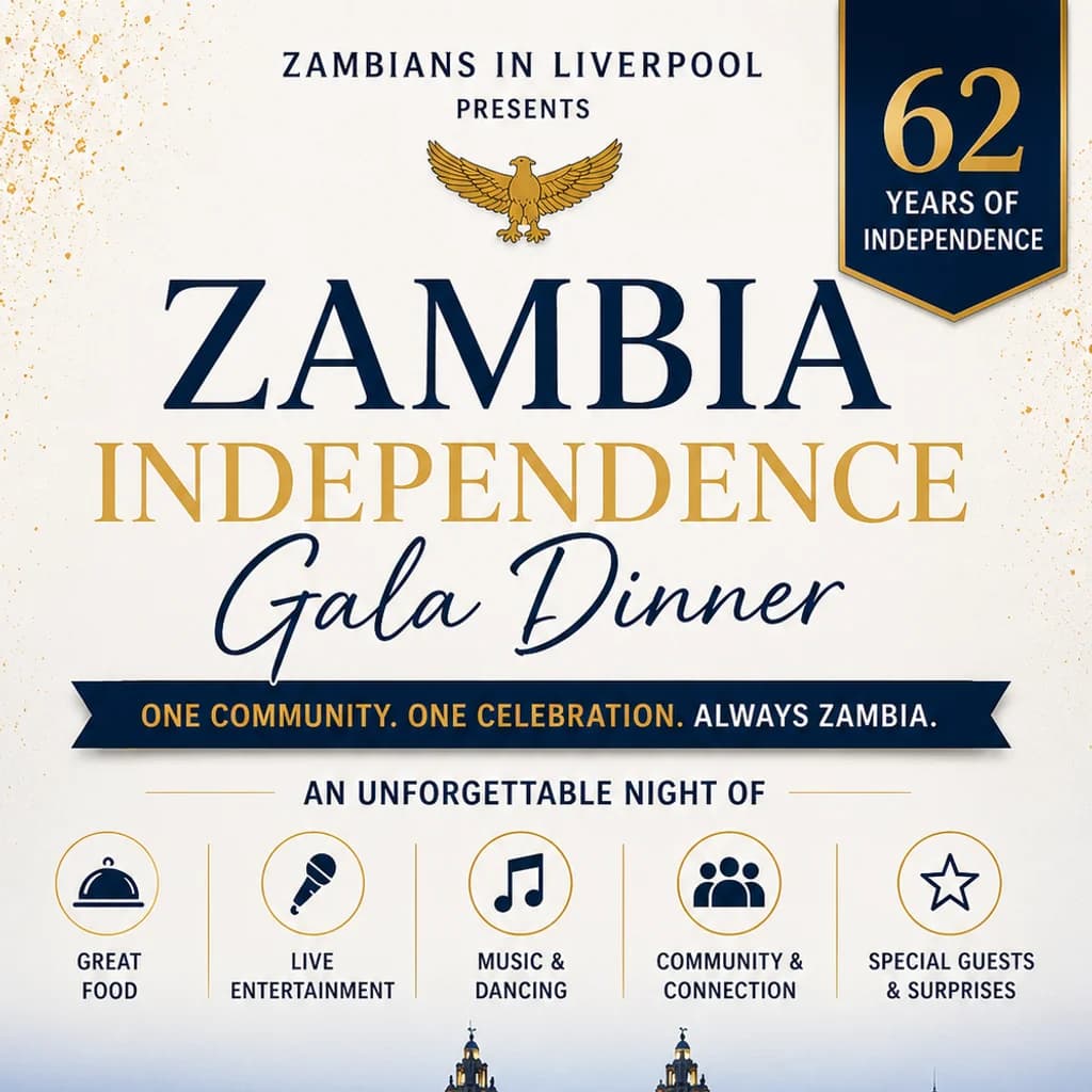 Zambia Independence Gala Dinner Liverpool 2026 Zambia at 62