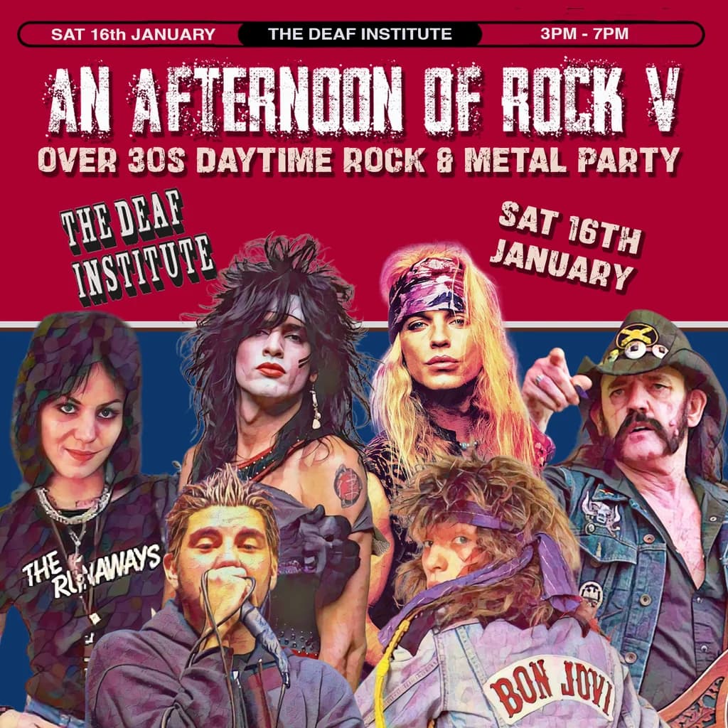 An Afternoon of Rock: MANCHESTER (Over 30s Rock/Metal) 3pm-7pm