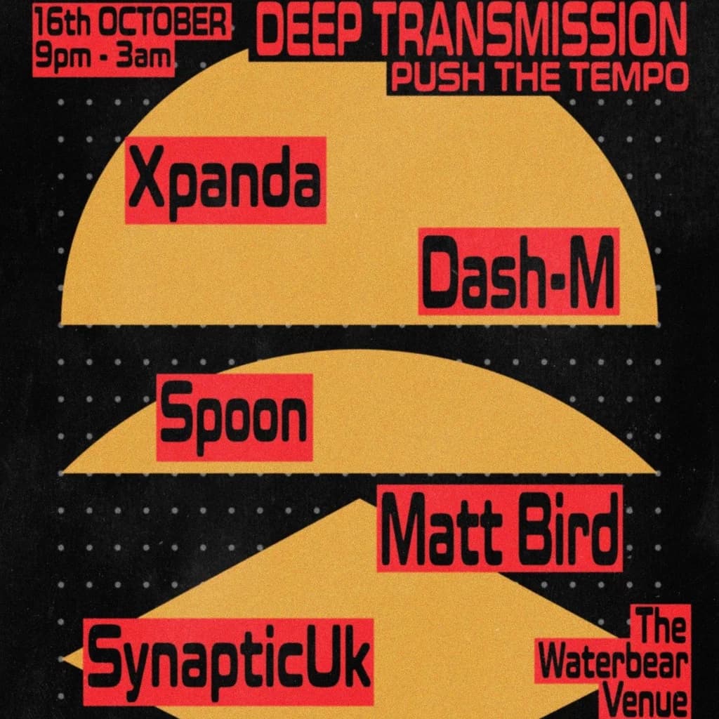 Upcoming event poster at Waterbear