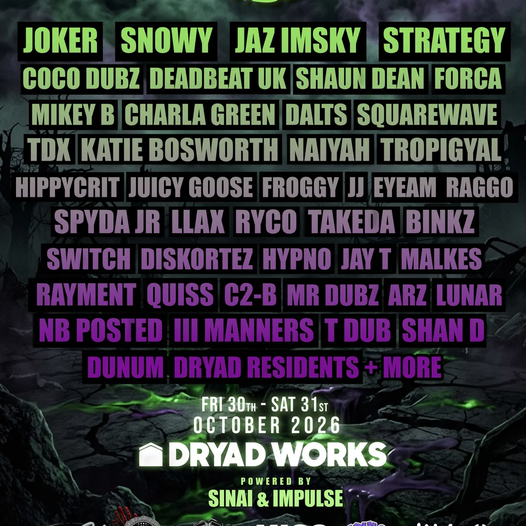 DRYAD X WUB CLUB: 2 Day Halloween Rave Sheffield!