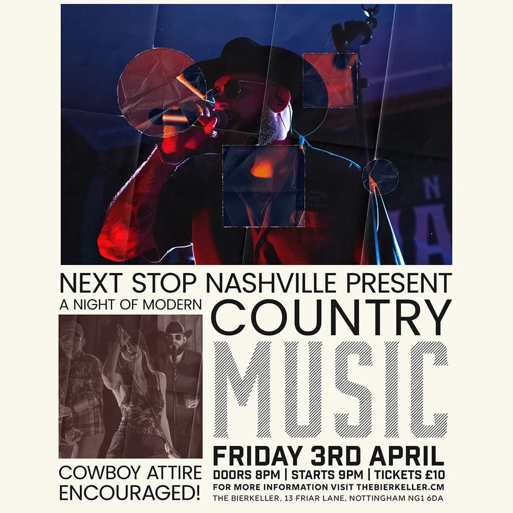 Next Stop Nashville at The Bierkeller Nottingham! at The Bierkeller Nottingham