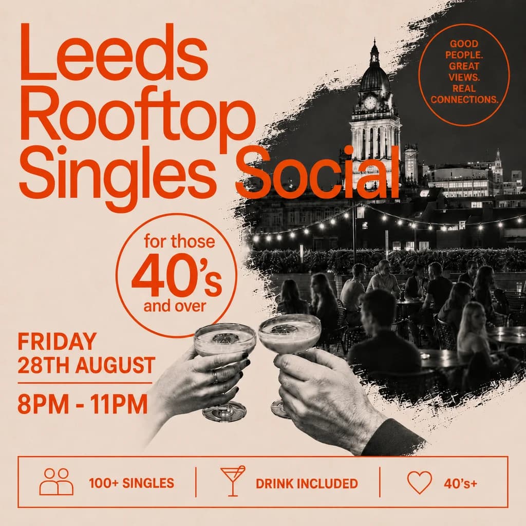 Leeds Rooftop Singles Social | 100+ Singles | Over 40s