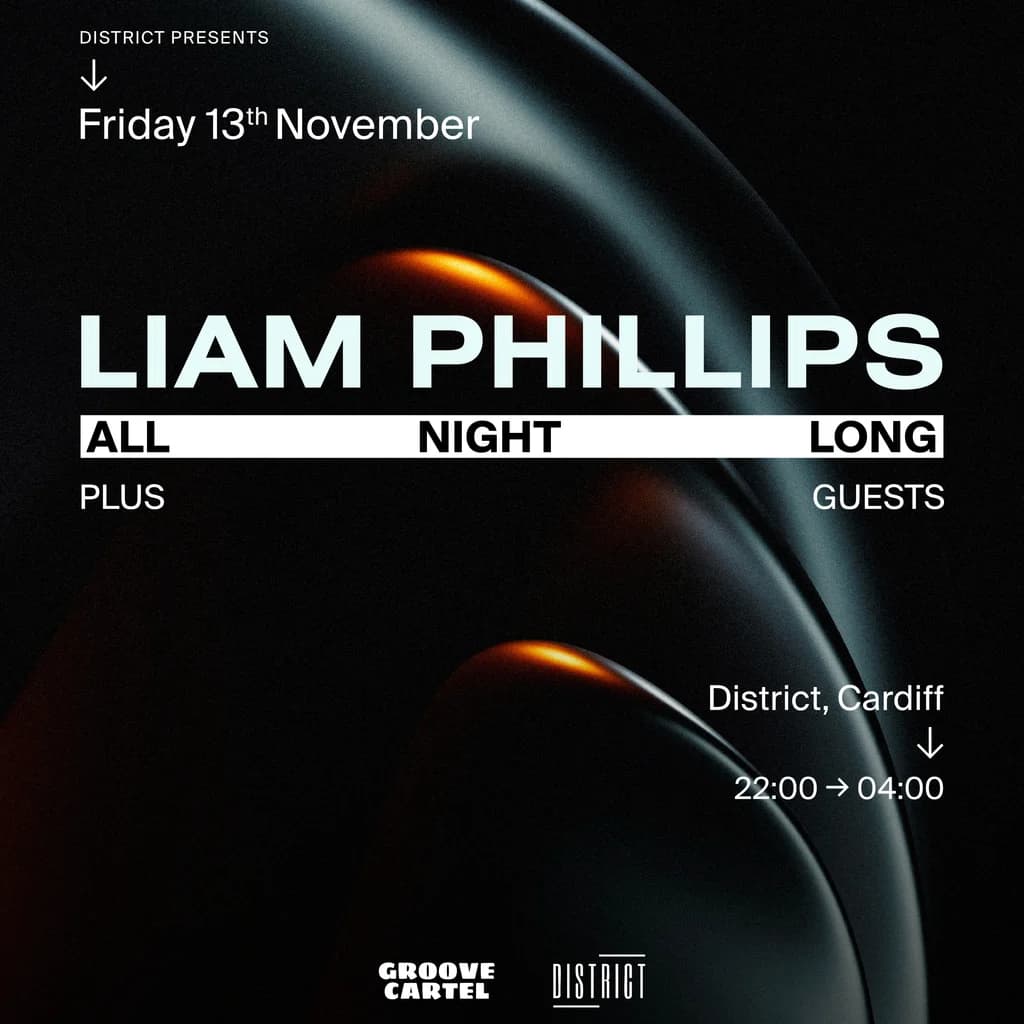Upcoming event poster at District Cardiff
