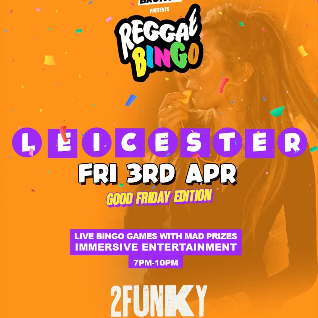 Reggae Bingo - Leicester - Fri 3rd Apr at 2Funky Music Cafe