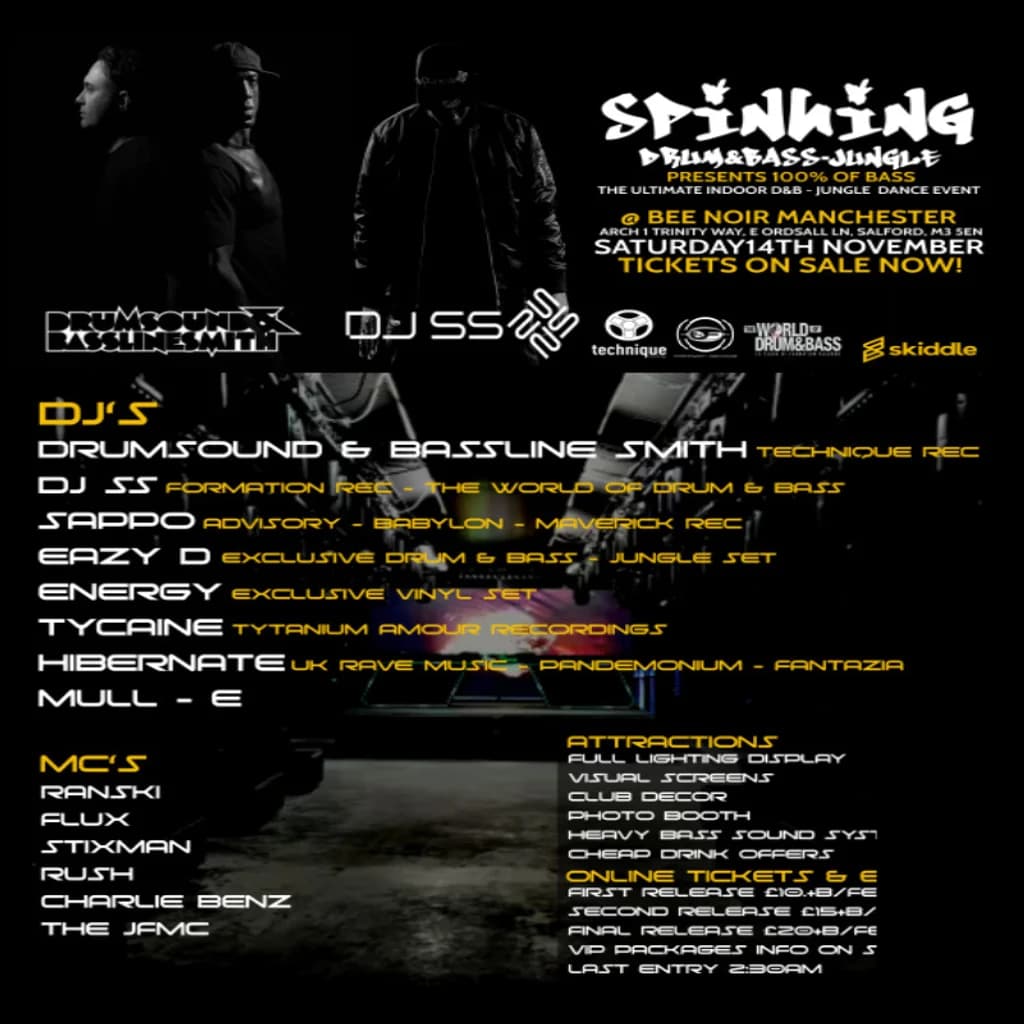 Spinning D&B - 100% of Bass Ft Drumsound&Bassline Smith & DJ SS
